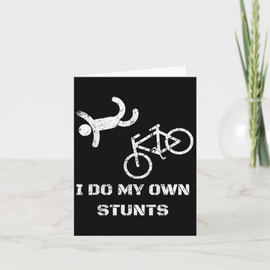 Bike Lover Shirt - I Do My Own Stunts Bmx Cycling カード (正面)