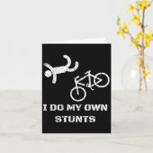 Bike Lover Shirt - I Do My Own Stunts Bmx Cycling カード (黄色い花)