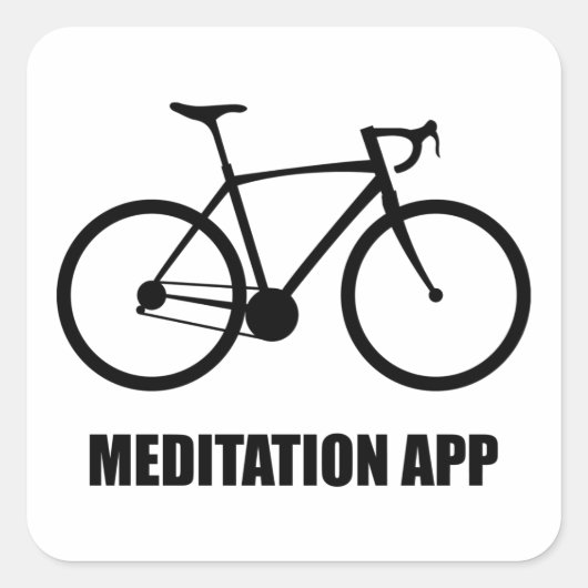 Bike Meditationアプリ スクエアシール (正面)