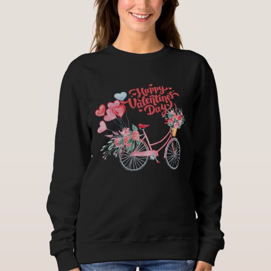 Bike of love and s Valentines Day スウェットシャツ (正面)