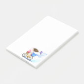 Bike Post-it®ノート付き女の子 ポストイット (アングル)