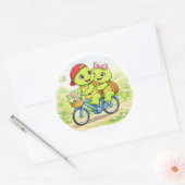 Bike Ride Date ラウンドシール (封筒)