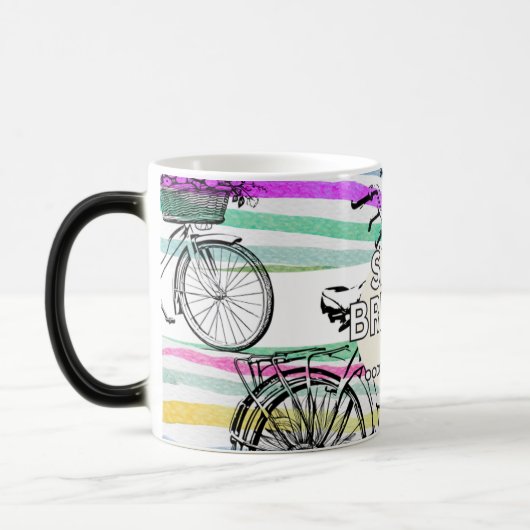 bike riding joy mug with inspirational saying モーフィングマグカップ (左)
