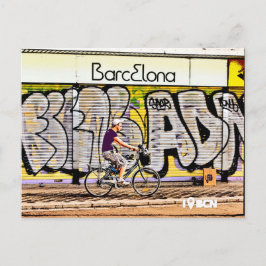 Bike riding on Barcelona, Spain ポストカード