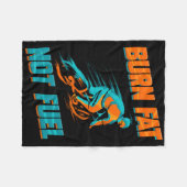 Bike Tour Cycling Lover Bicycle Rider I Burn Fat N フリースブランケット (正面(横))