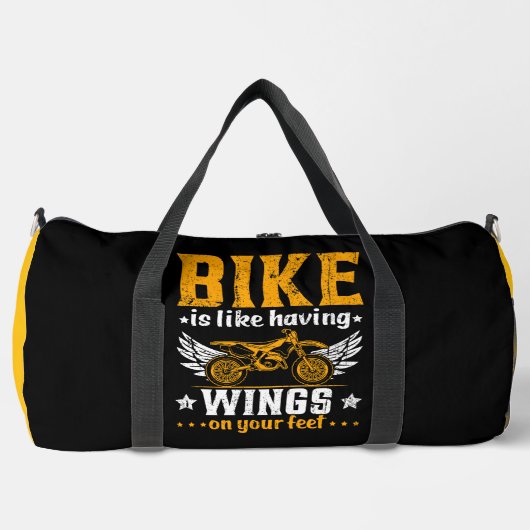 Bike Wings On Your Feet ダッフルバッグ (正面)