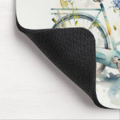 Bike With Flower Basket マウスパッド (コーナー)