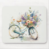 Bike With Flower Basket マウスパッド (正面)