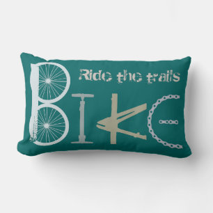 Bike Words Graffiti from Parts Graphic Art ランバークッション