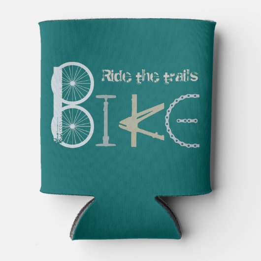 Bike Words Graffiti from Parts Graphic Art 缶クーラー (正面)