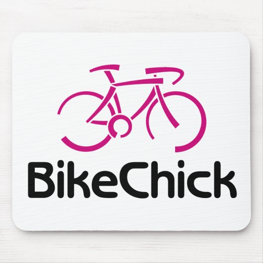 BikeChickのロゴ(新しい) マウスパッド (正面)