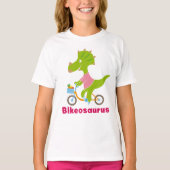 Bikeosaurus white tシャツ (正面)