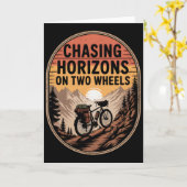 Bikepacking Outdoor Mountain Biking Chasing Horizo カード (黄色い花)