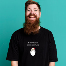 Biker Beard Season Motorcycle Christmas T-Shirt Tシャツ