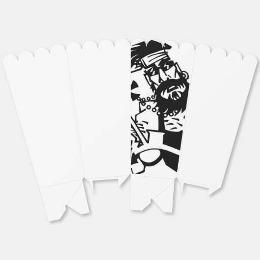 Biker black white popcorn boxes フェイバーボックス (見開き)