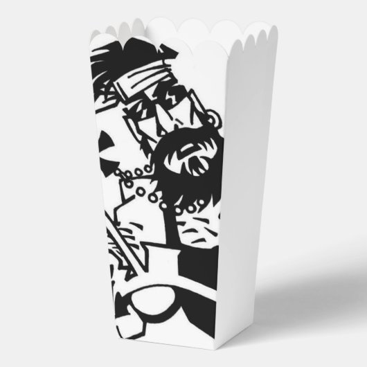Biker black white popcorn boxes フェイバーボックス (正面)
