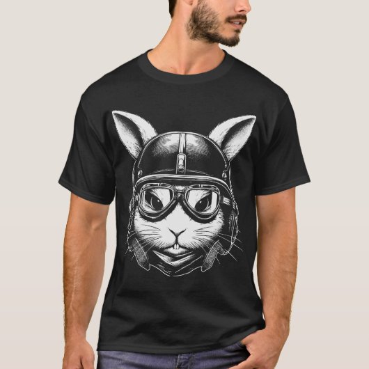 Biker Bunny Tシャツ (正面)