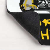 BIKER CHICK Sitting on Her Motorcycle マウスパッド (コーナー)