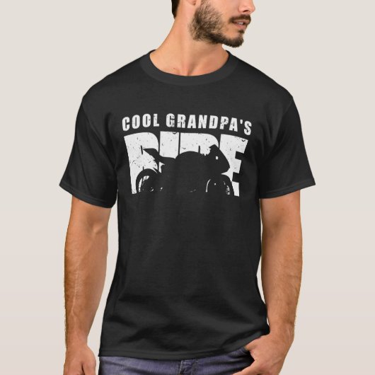 Biker Cool Grandpas Ride Motorcycles Tシャツ (正面)