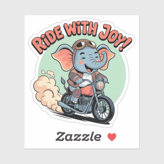 Biker Elephant Tattoo Motorcycle Funny シール (シート)