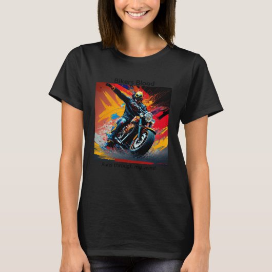 biker  for biker pops day  for father motorbike tシャツ (正面)
