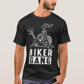 Biker Gang Spin Cycling Gym Workout Spinning Class Tシャツ (正面)