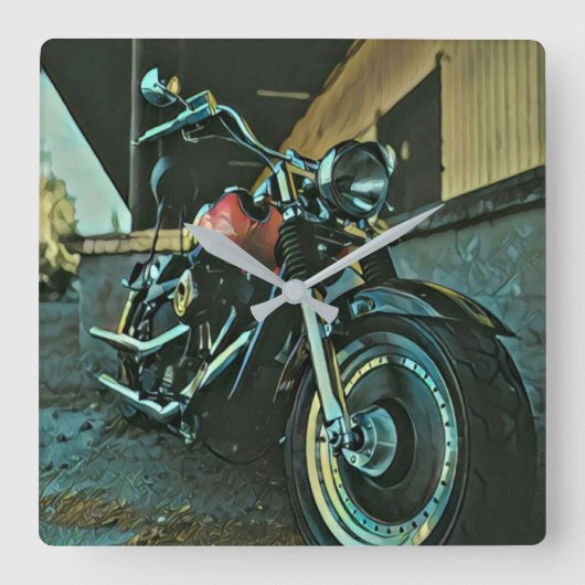 Biker gifts スクエア壁時計 (正面)