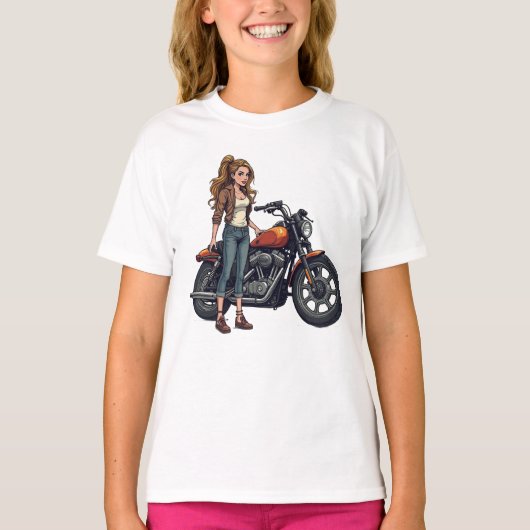 Biker Girl Tシャツ (正面)