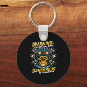 Biker Girlfriend Wife I Belong To A Biker Valentin キーホルダー (正面)