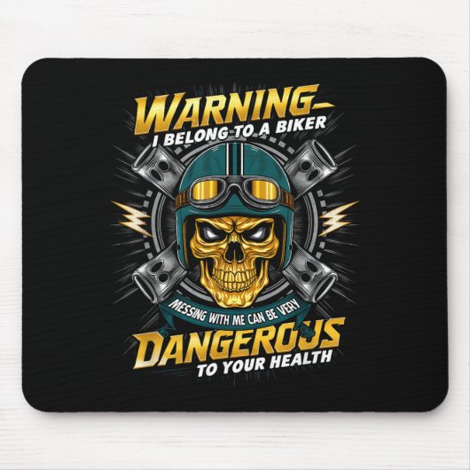 Biker Girlfriend Wife I Belong To A Biker Valentin マウスパッド (正面)