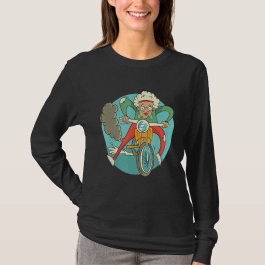 Biker Grandmother   Tシャツ (正面)