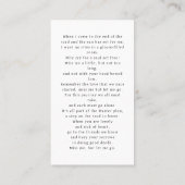 Biker Memorial Photo Prayer Card 名刺 (裏面)