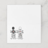 Biker Motorcycle Wedding  プレイスカード (外部開封)