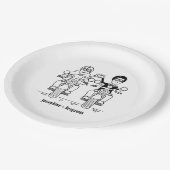 Biker Motorcycle Wedding ペーパープレート (アングル)