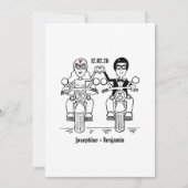 Biker Motorcycle Wedding 招待状 (正面)