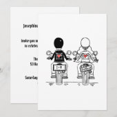 Biker Motorcycle Wedding Evening Reception 招待状 (正面/裏面)