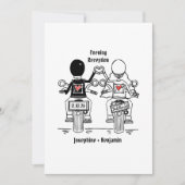 Biker Motorcycle Wedding Evening Reception 招待状 (正面)