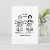 Biker Motorcycle Wedding Invitation 招待状 (スタンド正面)