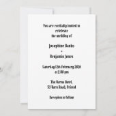 Biker Motorcycle Wedding Invitation 招待状 (裏面)