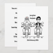 Biker Motorcycle Wedding Invitation 招待状 (正面/裏面)