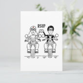 Biker Motorcycle Wedding RSVP to 招待状 (スタンド正面)