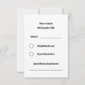 Biker Motorcycle Wedding RSVP to 招待状 (裏面)