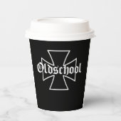 Biker Motorrad Eisernes Kreuz Oldschool Chopper 紙コップ (正面)