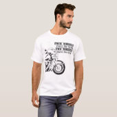 Biker Motorrad Two Wheels Move The Soul Spruch Tシャツ (正面フル)