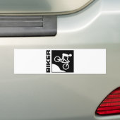 biker radfahrer bike mtb mountainbike downhill バンパーステッカー (車上)