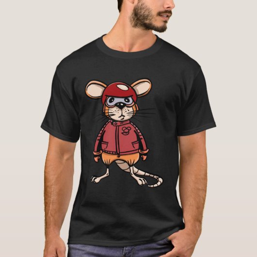 Biker Rat   Mouse Tシャツ (正面)