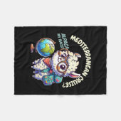 Biker Santa 67 Crew Funny Christmas Leather Jacket フリースブランケット (正面(横))