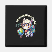 Biker Santa 67 Crew Funny Christmas Leather Jacket マグネット (正面)