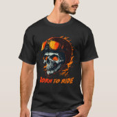 Biker Skeleton Mystic Death Bone Tシャツ (正面)