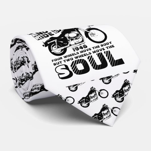 Biker Soul, Personalised Date of Birth ネクタイ (ロール)